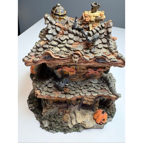 Boyds Bearly Built Villages Punky Boobear"s Haunted Halloween House #19012 Town - Picture 7 of 11